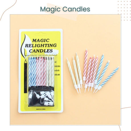 Colorful Magic Relighting Candle Trick Candle Prank for Birthday Cake Decoration