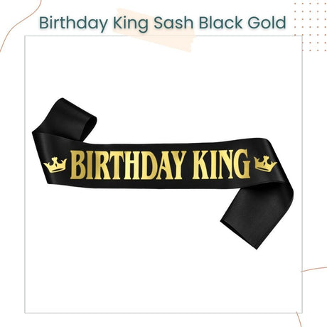 Birthday King Sash for Birthday Boy Party Accessories