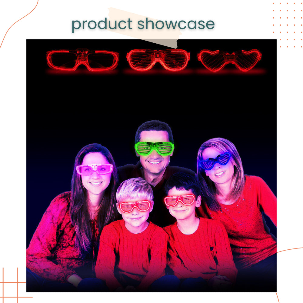 Neon Light LED Party Glasses for Birthday Party Events