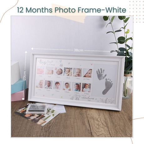 Newborn Memorial 12 Month Baby Growth Photo Frame for Baby Birthday Full Month
