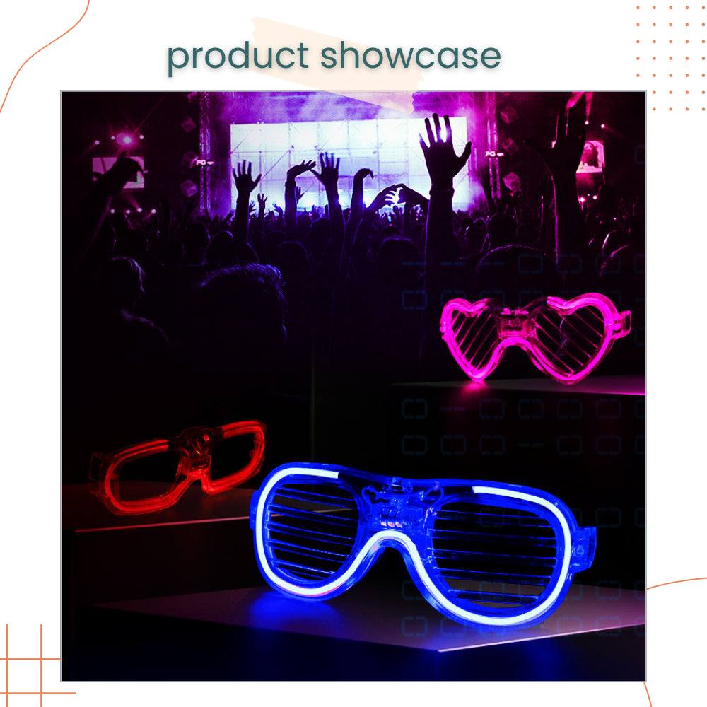 Neon Light LED Party Glasses for Birthday Party Events