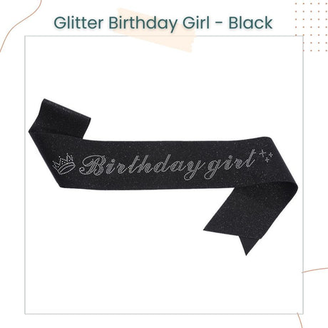 New Edition Glitter Diamond Birthday Girl Sash Party Accessories