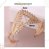 European Baroque Bride Gold Leaf Headband Crown for Hen Party Birthday Accessories