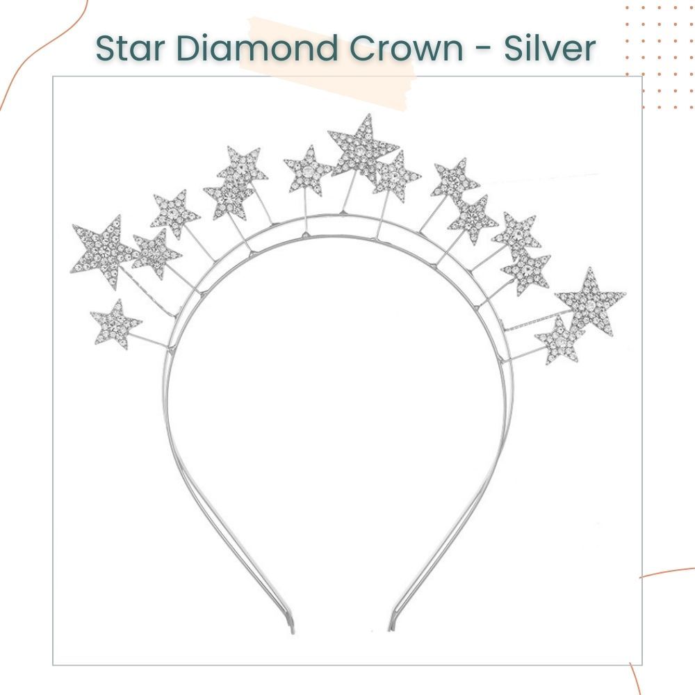 Korean Style Star Diamond Bride Crown for Hen Party Birthday Accessori ...