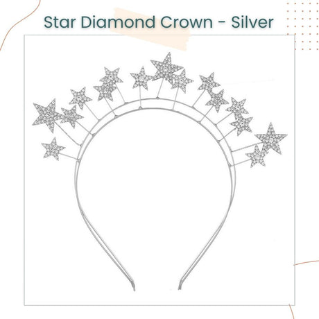 Korean Style Star Diamond Bride Crown for Hen Party Birthday Accessories