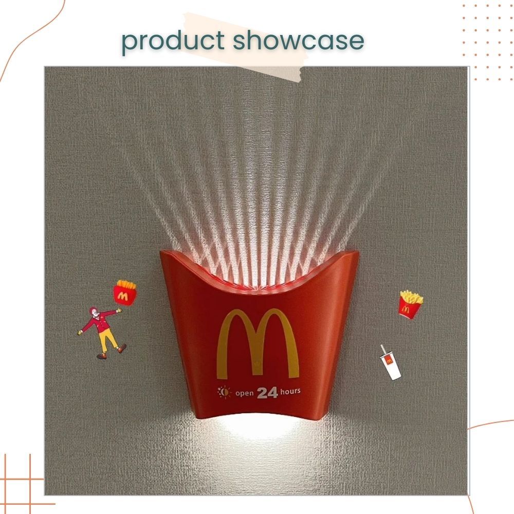 Creative Mcdonal's Fried Atmosphere Lamp Decoration Sleeping Light for Birthday Gift