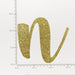 Custom Cursive Glitter Gold Script Font Banner