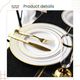 Premium Disposable tableware Cutlery Plates Cups and Napkin Package Birthday Wedding Party buffet