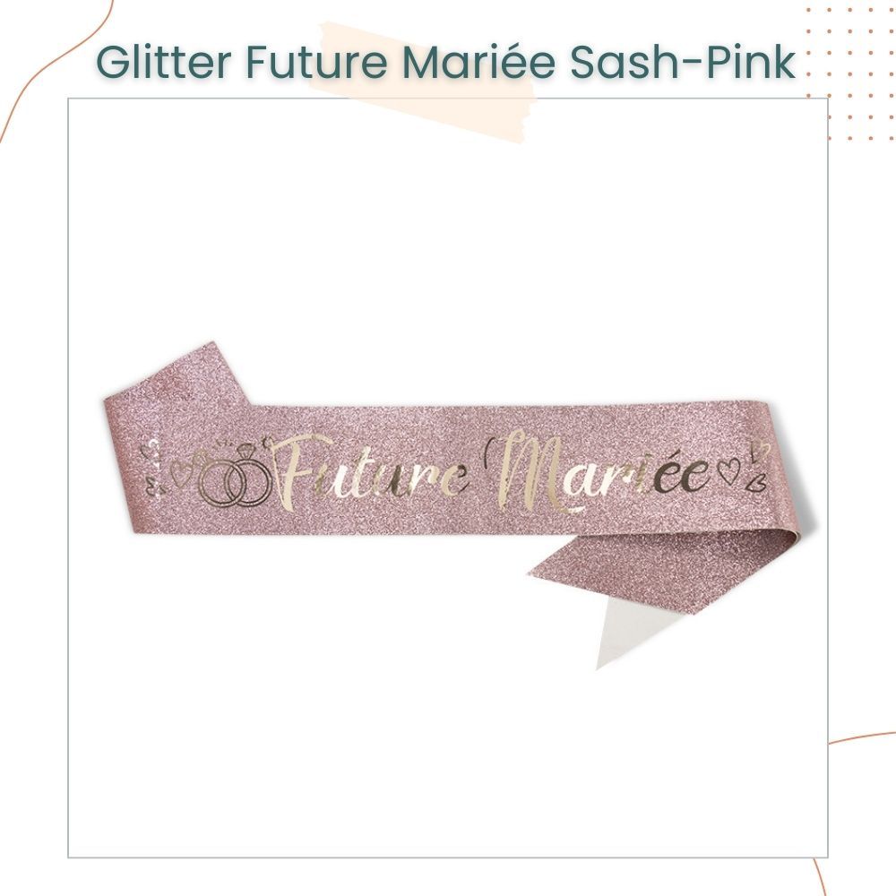 Glitter Future Mariée Bride To Be Groom To Be Team Groom Sash for Wedding Party