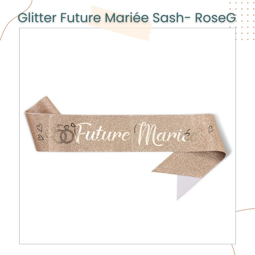 Glitter Future Mariée Bride To Be Groom To Be Team Groom Sash for Wedding Party