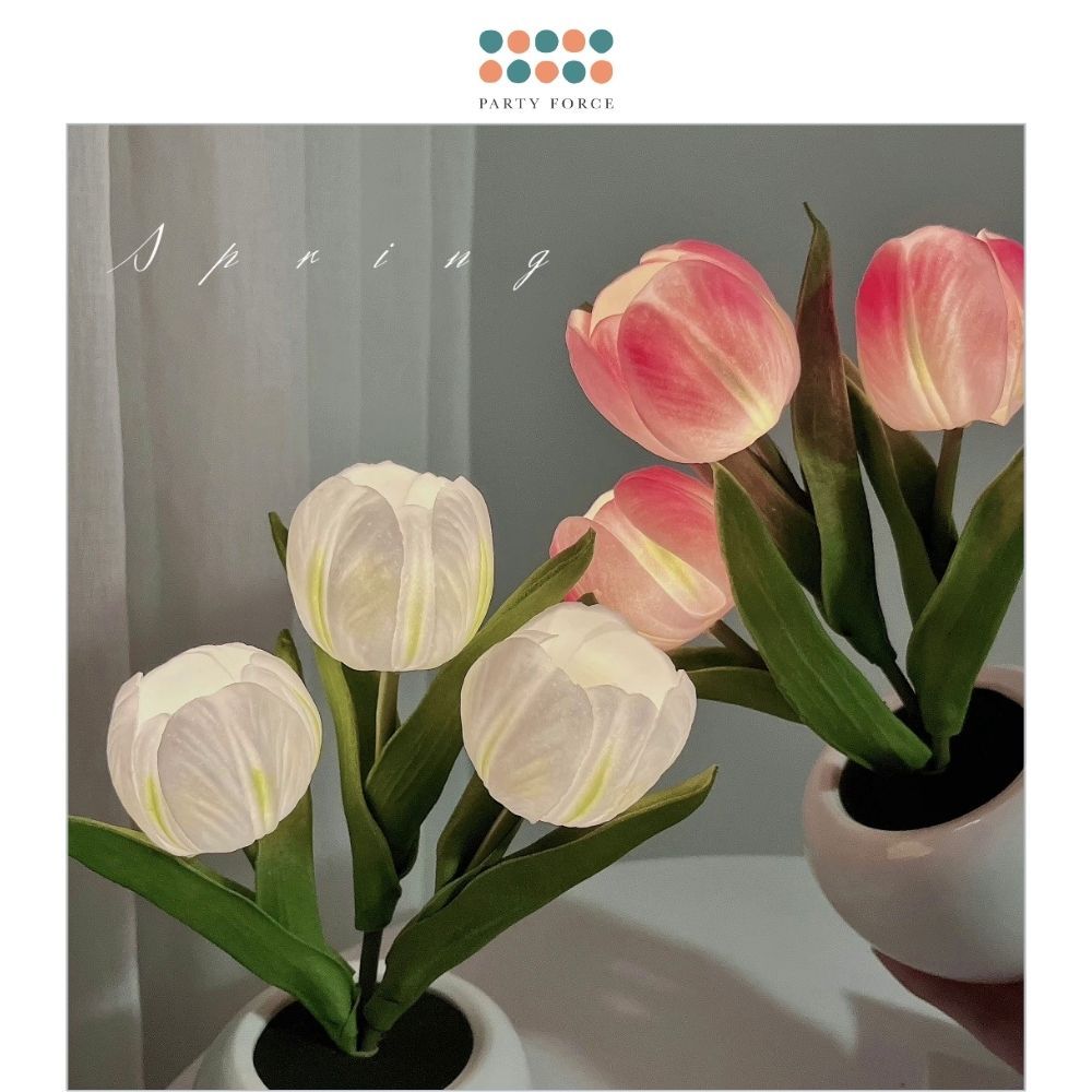 LED Tulip Bouquet Cute Atmosphere Night Light for Valentine Gift Mother's Day Birthday Gift