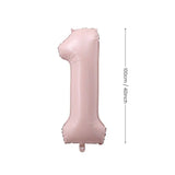 40 inch number balloon baby pink number balloon for birthday party decoration