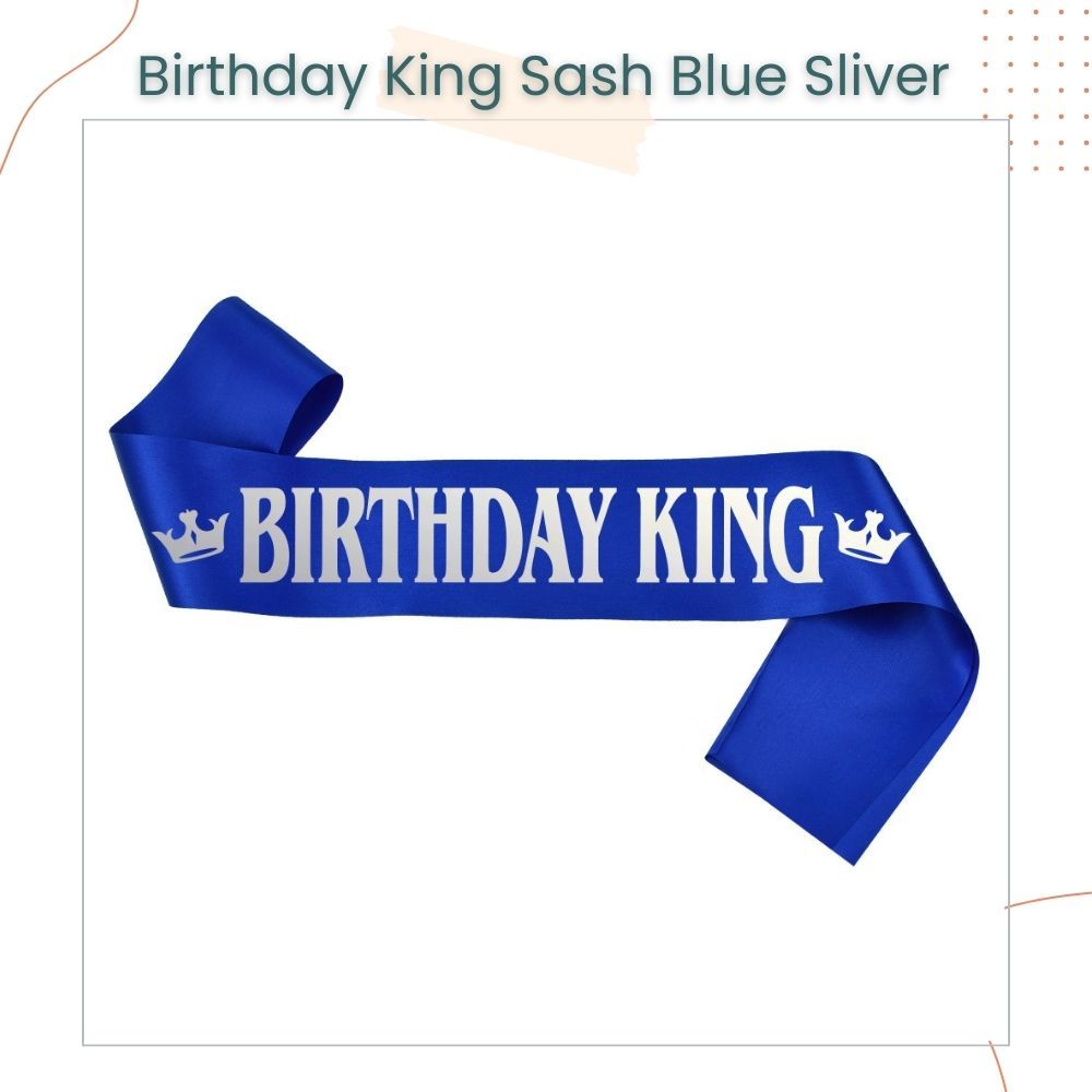 Birthday King Sash for Birthday Boy Party Accessories