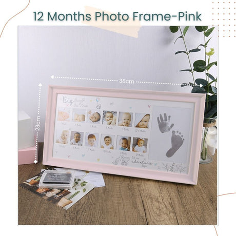 Newborn Memorial 12 Month Baby Growth Photo Frame for Baby Birthday Full Month