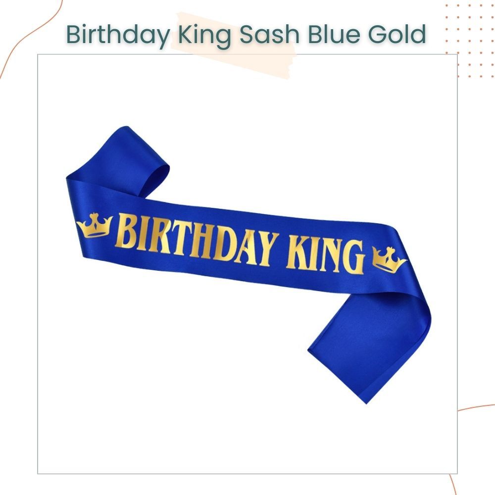 Birthday King Sash for Birthday Boy Party Accessories