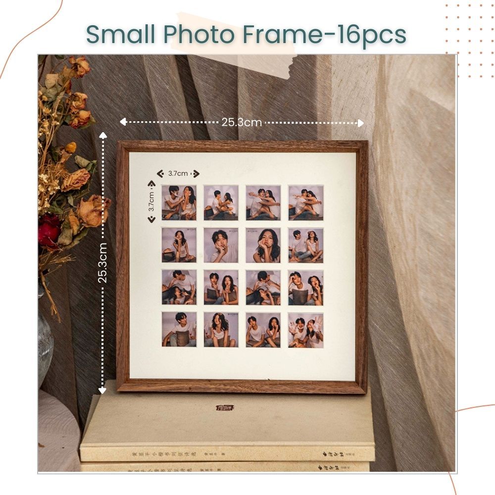 Creative DIY 16pcs Photo Wooden Fhoto Frame Home Decor