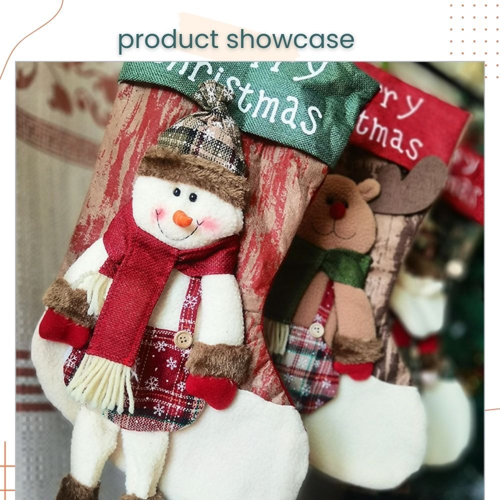 Cute Hanging Christmas Stocking Gift Bag Candy Bag