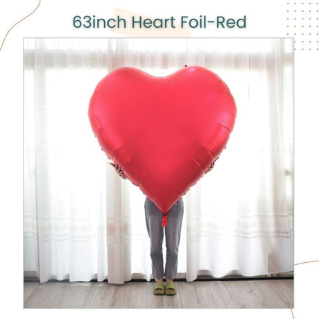 63inch Extra Large Heart Shaped Foil Balloon for Proposal Wedding Birthday Decoration Photo Props