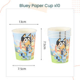 Bluey Puppy Theme Disposable Tableware Plates Cups Cutlery Balloon for Birthday Party