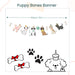 Puppy Theme Decoration Banner Cake Topper for Birthday Party