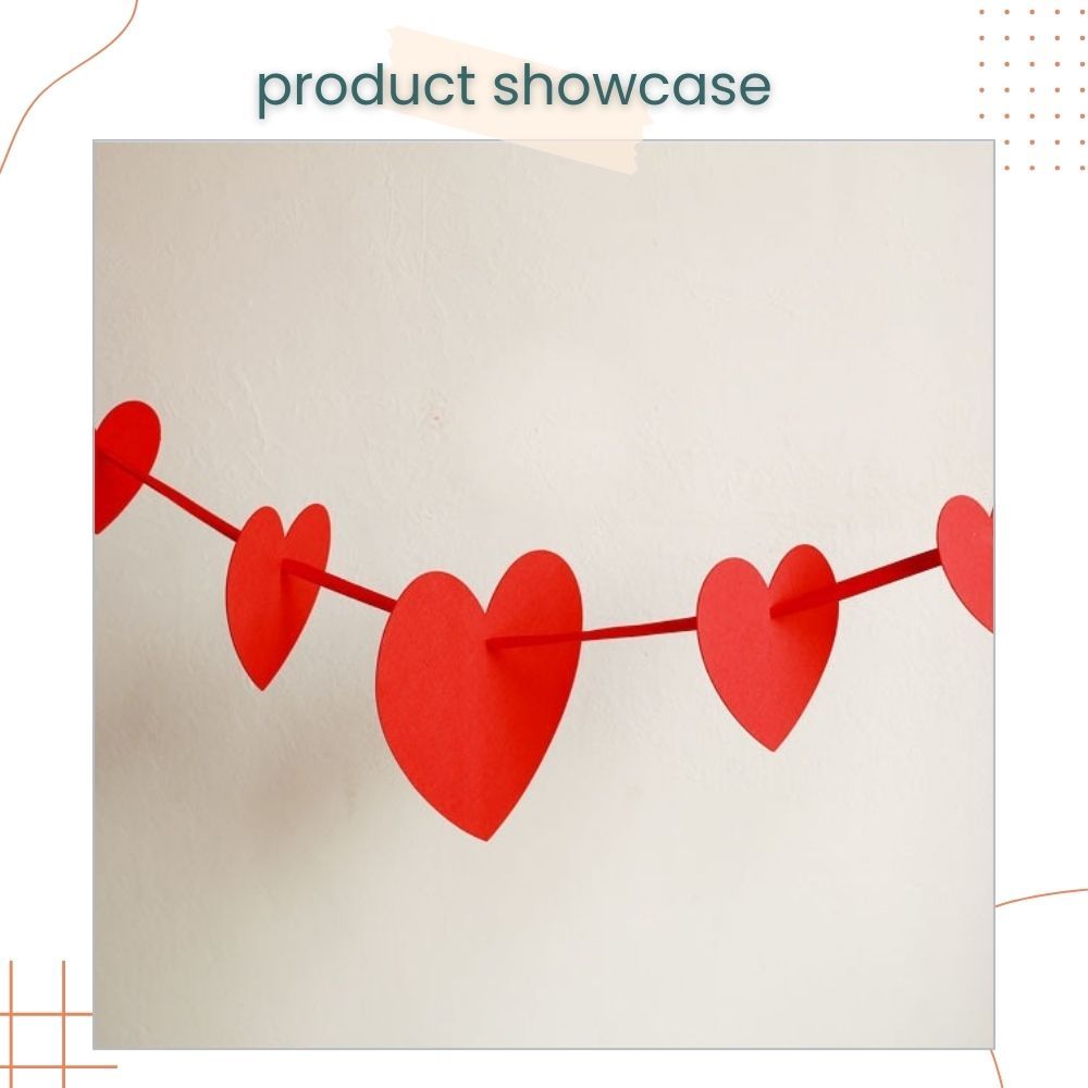 Red Large Heart 3m Ribbon Banner Bride Groom Photo Prop for Wedding Decoration
