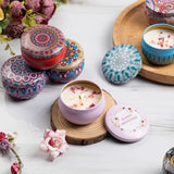 [SG Instock] Scented Candle Natural Soy Wax Dried Flower Handmade Aromatherapy Tin Can Candle Gift