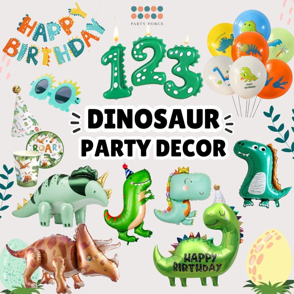 Personalised Dinosaur Theme Birthday Balloon Party Balloon Banner Decoration