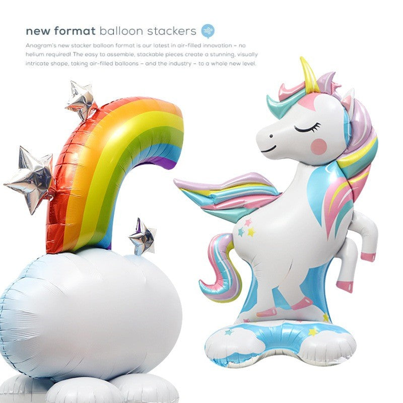 Everything Unicorn theme birthday decoration balloon banner tableware