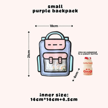 Creative Schoolbag Shape Claw Machine Design Ziplock Goodie Bag