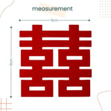 囍 Chinese Word Red Theme Big Happiness Sticker 10pcs Set for Chinese Wedding Decoration