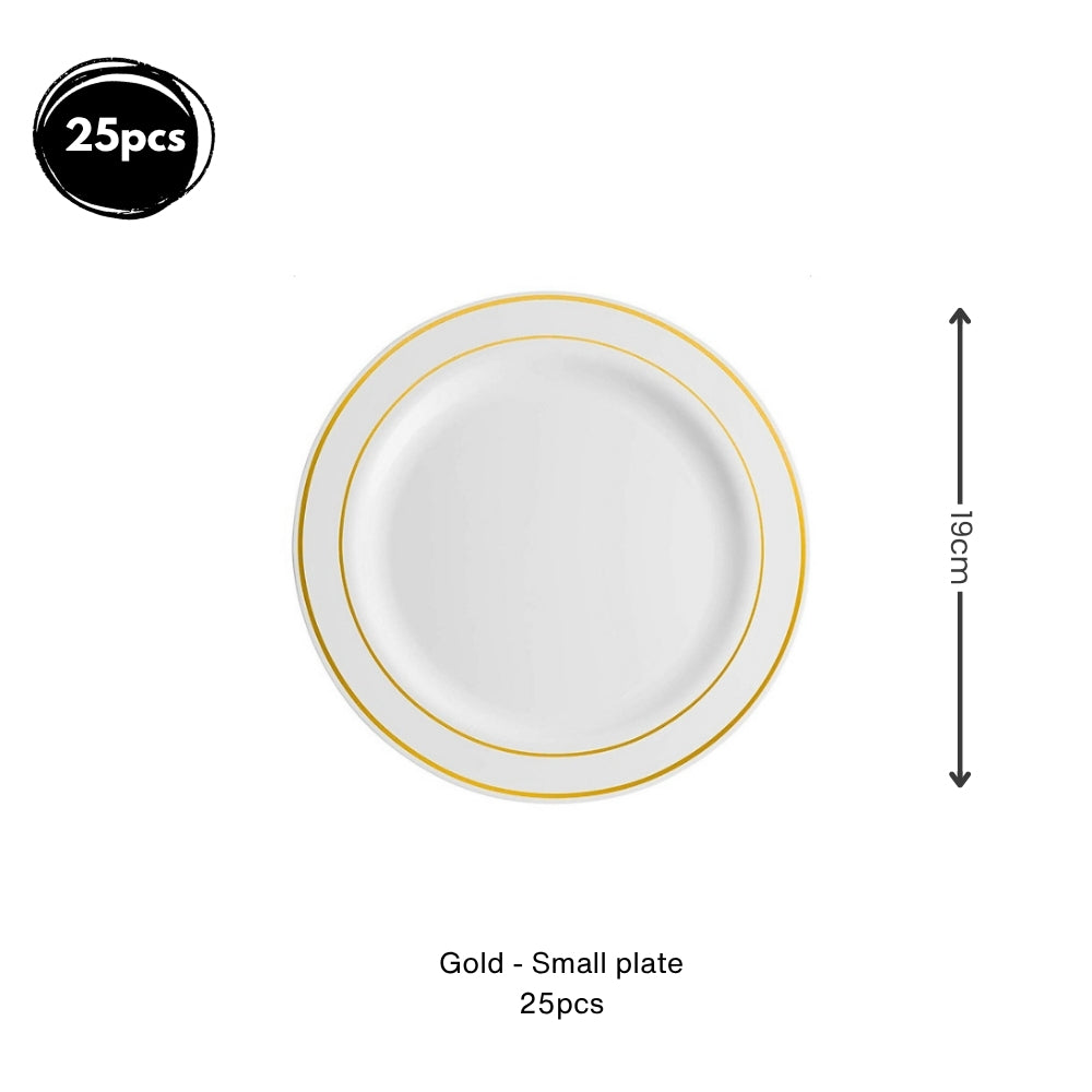 Premium Disposable tableware Cutlery Plates Cups and Napkin Package Birthday Wedding Party buffet