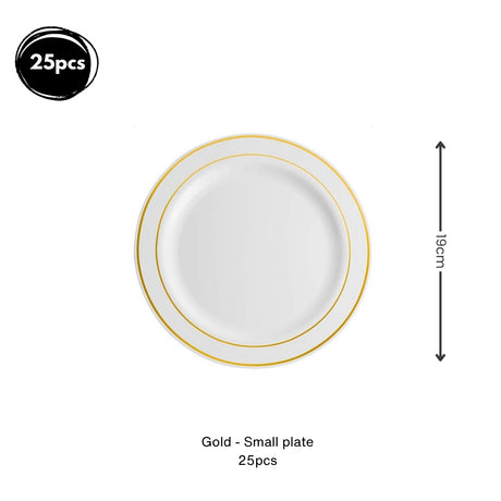 Premium Disposable tableware Cutlery Plates Cups and Napkin Package Birthday Wedding Party buffet