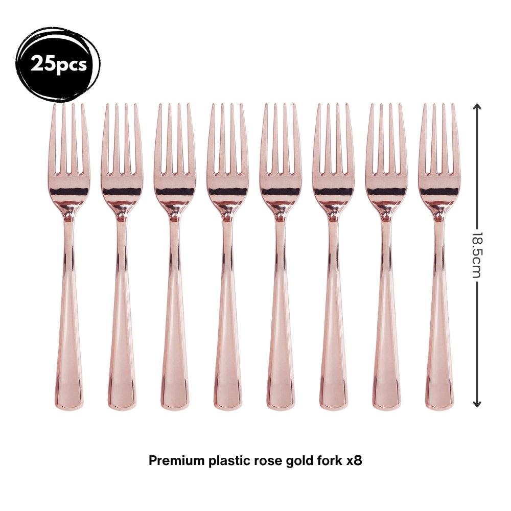 Premium Disposable tableware Cutlery Plates Cups and Napkin Package Birthday Wedding Party buffet