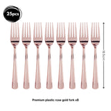 Premium Disposable tableware Cutlery Plates Cups and Napkin Package Birthday Wedding Party buffet
