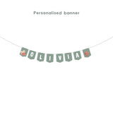 Personalised Woodland Bear Party Decoration Personalized Birthday Banner Cake Topper Cupcake Topper Customise
