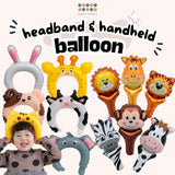Handheld Balloon Headband Balloon Cartoon Cheering Stick Balloon Gift