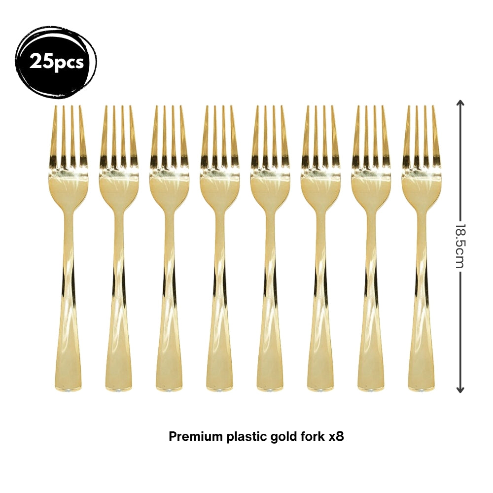 Premium Disposable tableware Cutlery Plates Cups and Napkin Package Birthday Wedding Party buffet