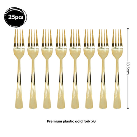 Premium Disposable tableware Cutlery Plates Cups and Napkin Package Birthday Wedding Party buffet