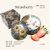 [SG Instock] Scented Candle Natural Soy Wax Dried Flower Handmade Aromatherapy Tin Can Candle Gift