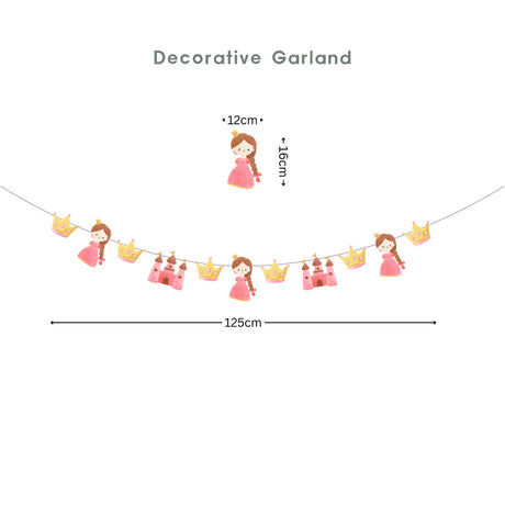 Personalised New Princess Party Decoration Personalized Birthday Banner Cake Topper Cupcake Topper Customise