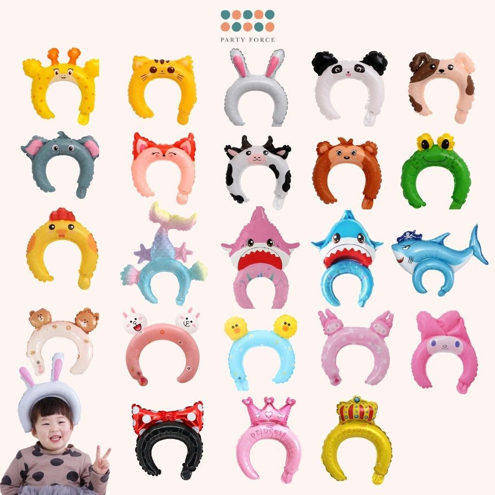 Handheld Balloon Headband Balloon Cartoon Cheering Stick Balloon Gift