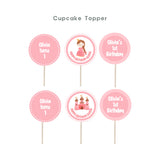Personalised New Princess Party Decoration Personalized Birthday Banner Cake Topper Cupcake Topper Customise