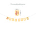 Personalised Bee Party Decoration Personalized Birthday Banner Cake Topper Cupcake Topper Customise