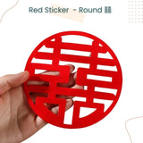 囍 Chinese Word Red Theme Big Happiness Sticker 10pcs Set for Chinese Wedding Decoration