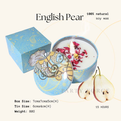 [SG Instock] Scented Candle Natural Soy Wax Dried Flower Handmade Aromatherapy Tin Can Candle Gift