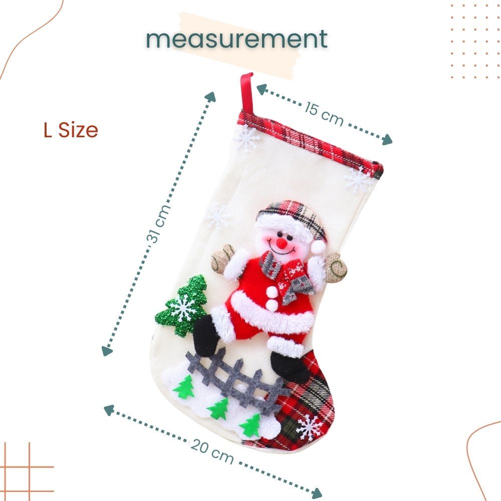 Cute Hanging Christmas Stocking Gift Bag Candy Bag