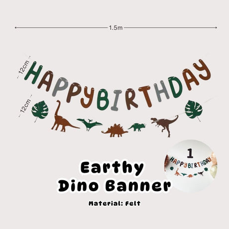 Personalised Dinosaur Theme Birthday Balloon Party Balloon Banner Decoration