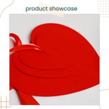 Red Large Heart 3m Ribbon Banner Bride Groom Photo Prop for Wedding Decoration