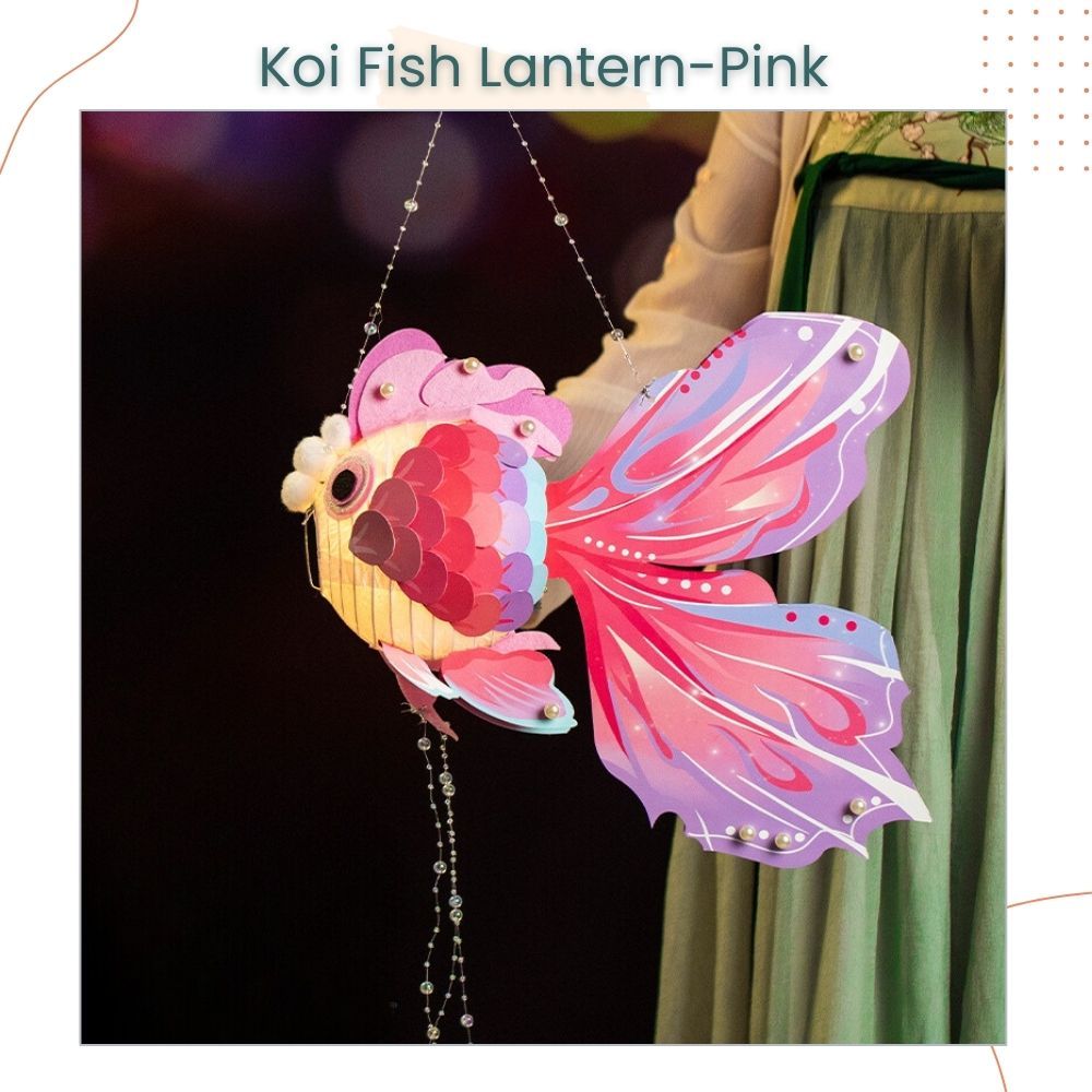 Mid-Autumn Festival DIY Koi Fish Design Lantern LED for Decoration