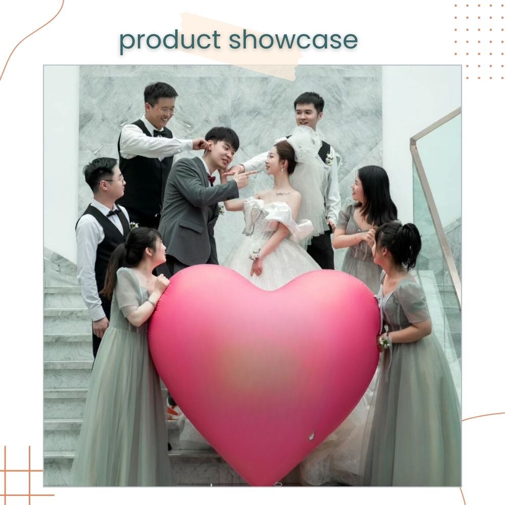 63inch Extra Large Heart Shaped Foil Balloon for Proposal Wedding Birthday Decoration Photo Props